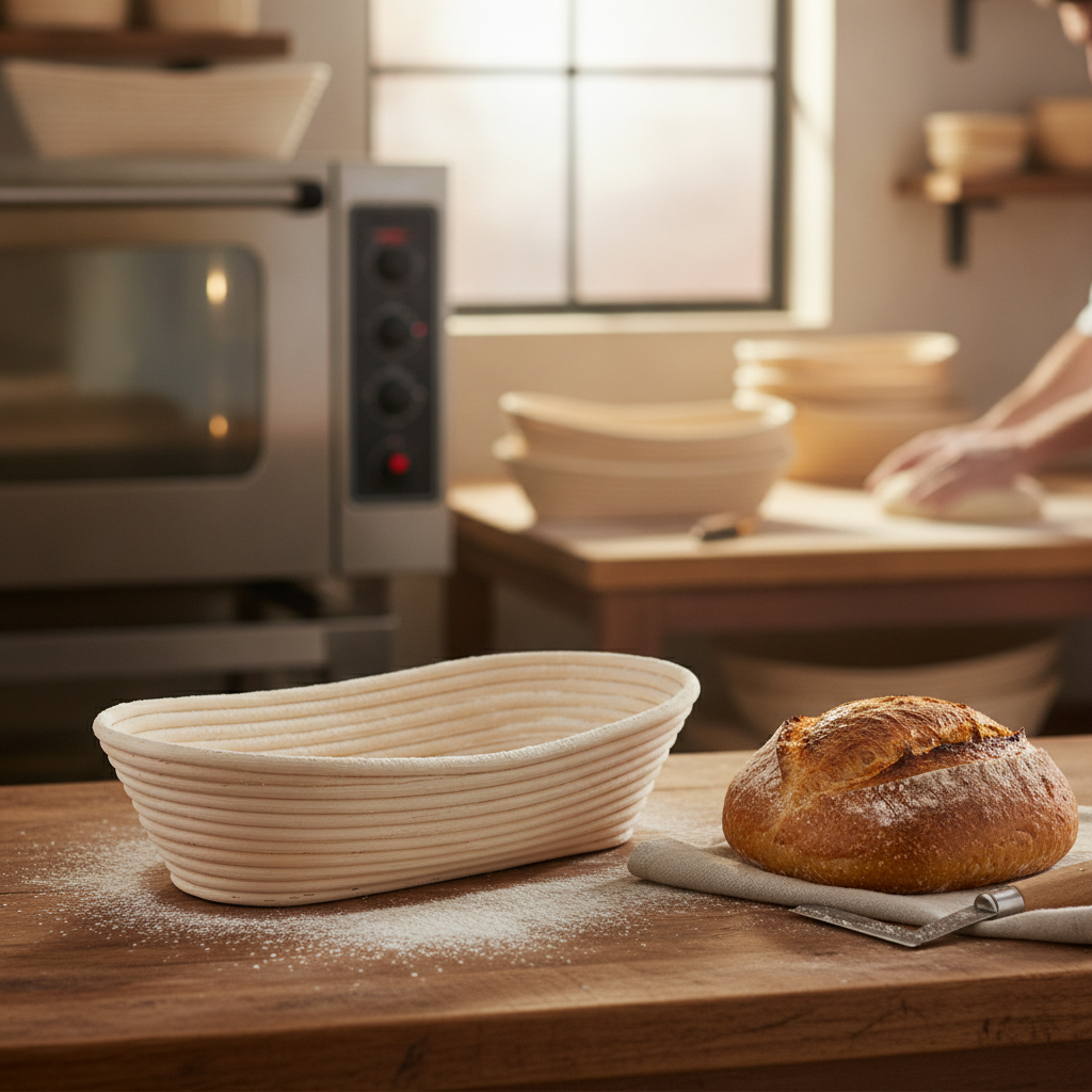 Rattan Oval Bread Proofing Basket 300ml for Baking