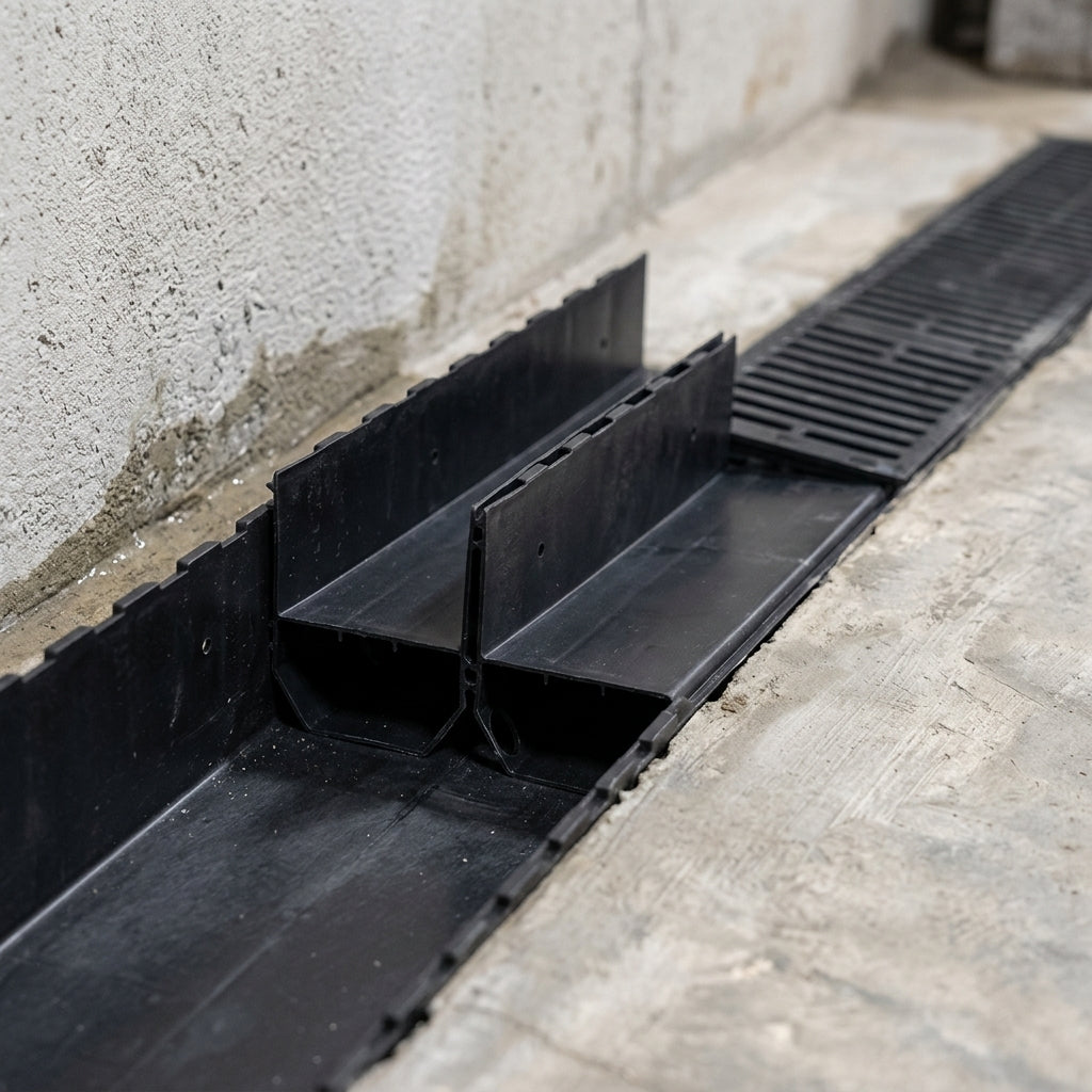 2m Drainage Channel with Upstand for Basement Waterproofing (view 2)