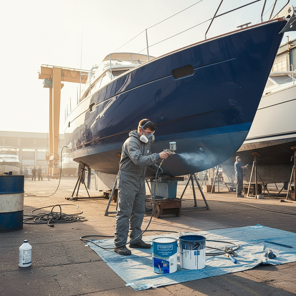 Premium Two-Pack Epoxy Marine Paint for Boats - Heavy Duty, High Chemical Resistance, Durable Finish