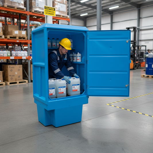 (Clearance) 225ltr Blue Storage Cabinet - PSC3 ||L920 x W720 x H1835mm