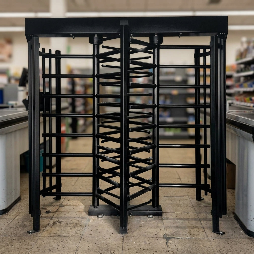 Full Height Double Turnstile Security Gate 120° Access Control (view 2)