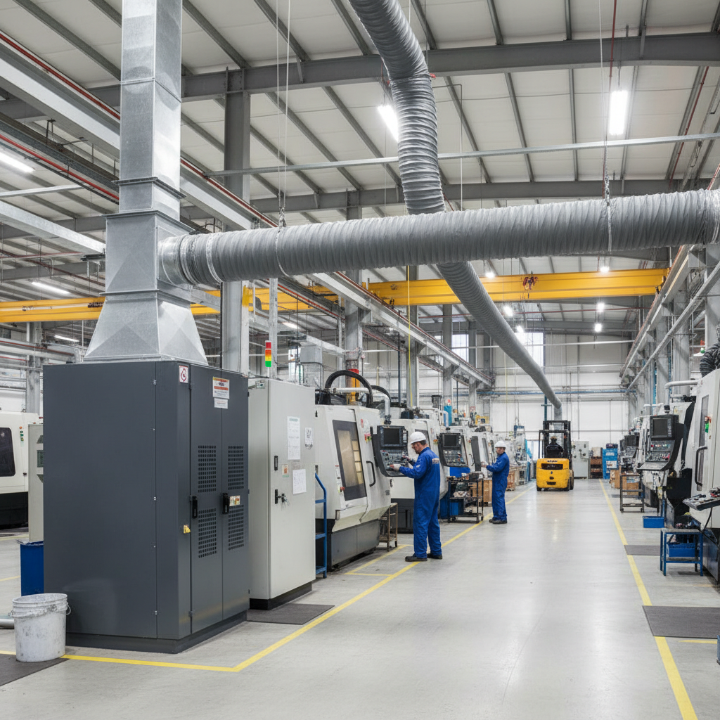 Premium Grey Flexible Ducting for Air Conditioning and Ventilation - Lightweight PVC Coated Glass Fibre with Steel Helix