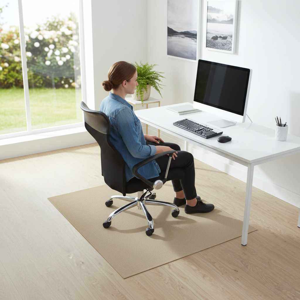 Premium Vinyl Floor Protection Mat for Hard Floors - Durable and Antibacterial with Multiple Sizes and Optimal Glide for Chairs