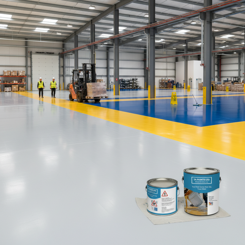 Premium Two Pack Epoxy Non-Slip Floor Paint - Durable Primer Sealer for Heavy Traffic Areas