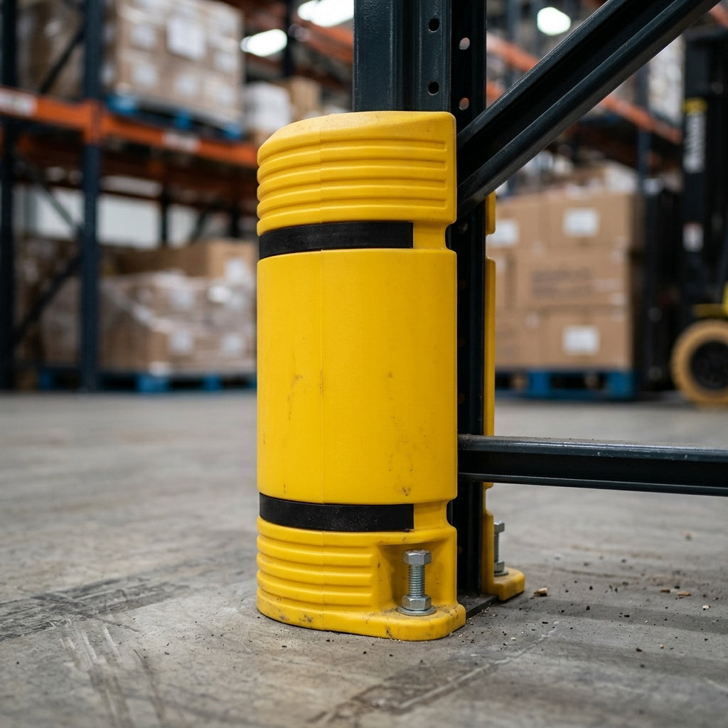 550H x 126W mm Plastic Pallet Racking Protection (view 2)