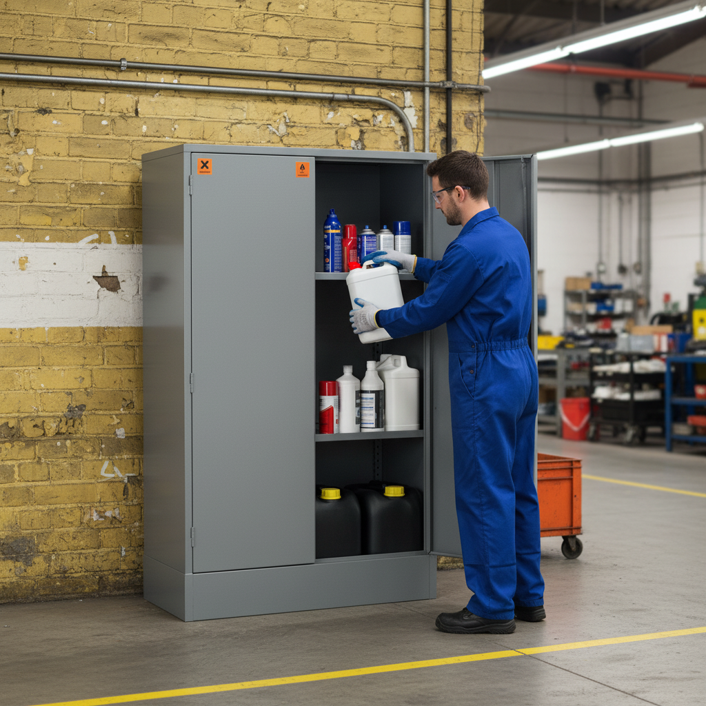 Hazardous Liquid COSHH Cabinet - COSHH60/36 ||L915mm x W457mm x H1524mm