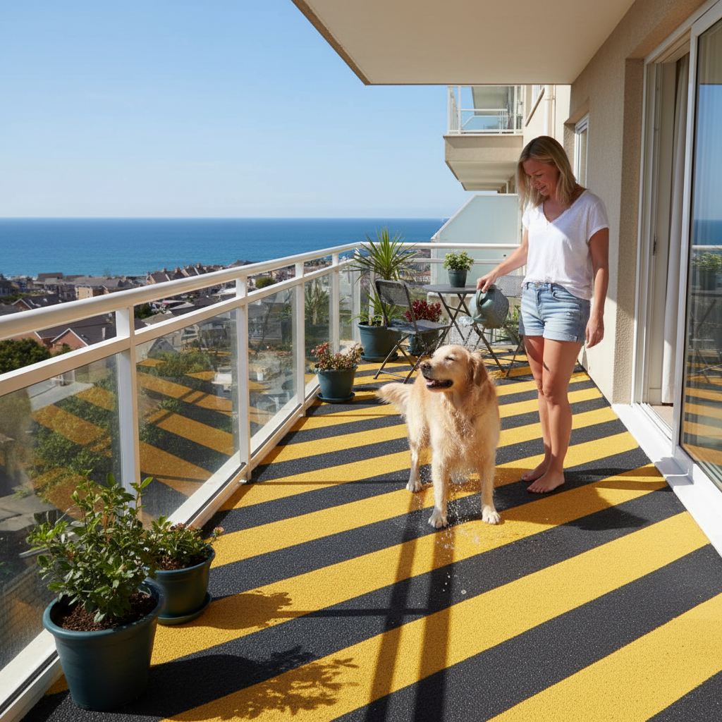 High-Performance Anti-Slip Balcony Floor Paint - Universal PU Enamel for Safe Outdoor Surfaces