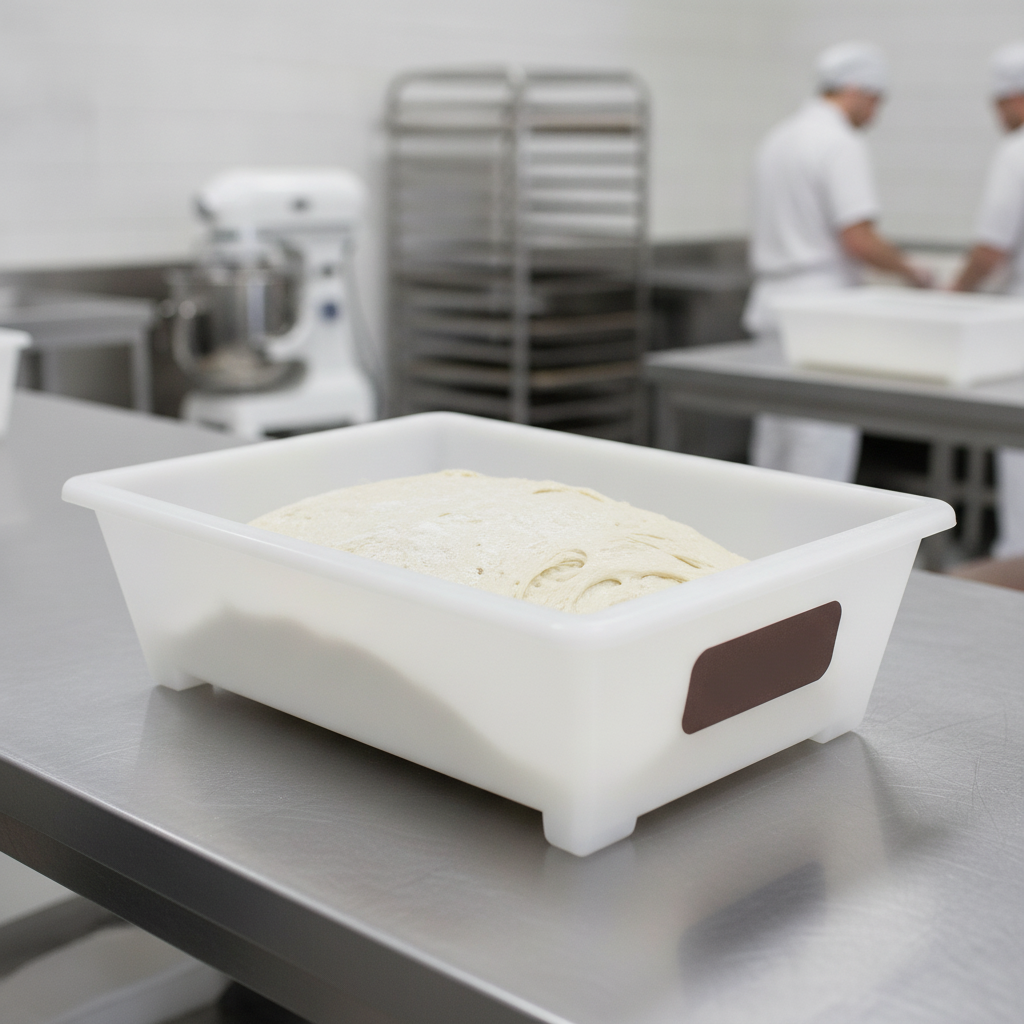Polypropylene White Dough Kneading Container 20L for Bakeries