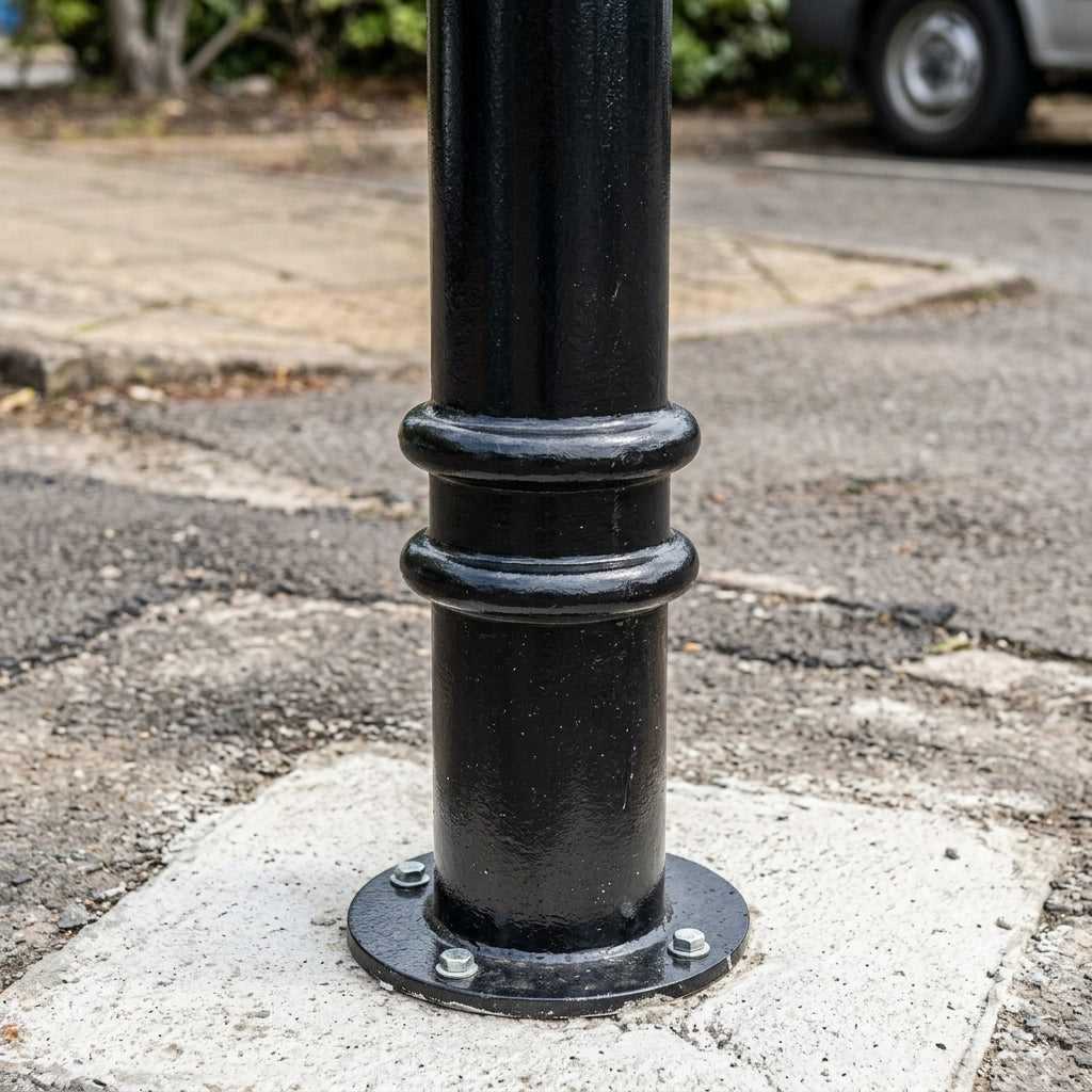 Ornamental Mild Steel Bollard - Galvanised (view 2)