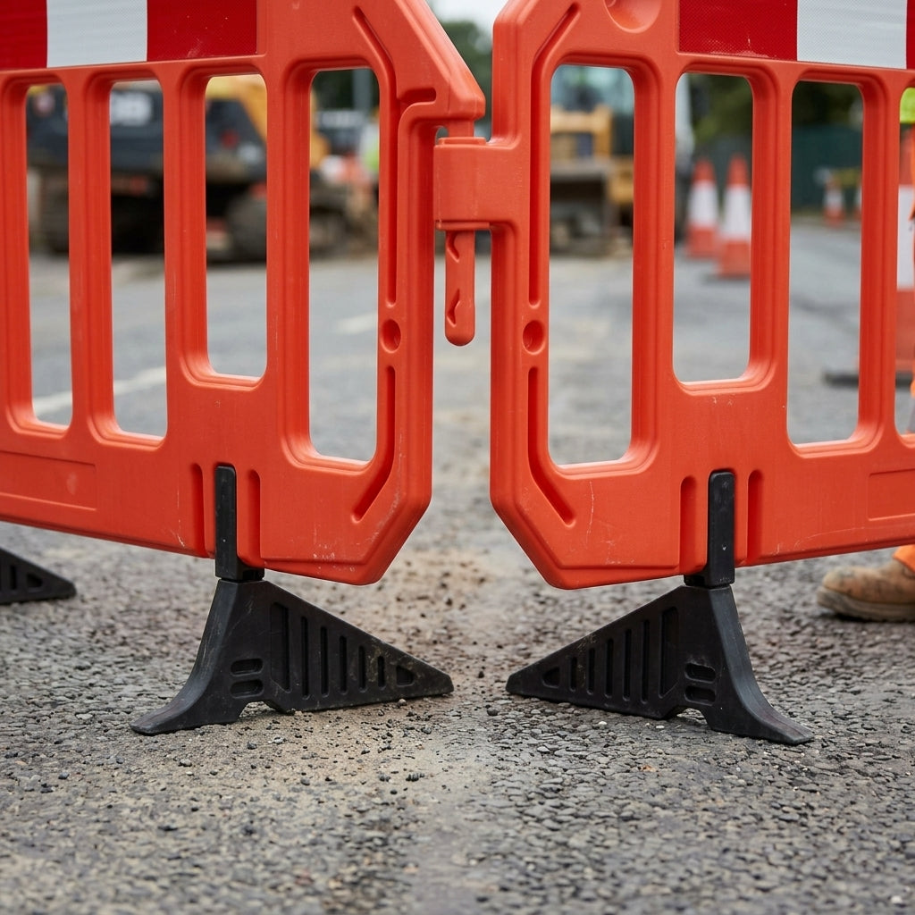 High Visibility Traffic Barrier | HDPE | Lightweight & Stable (view 2)