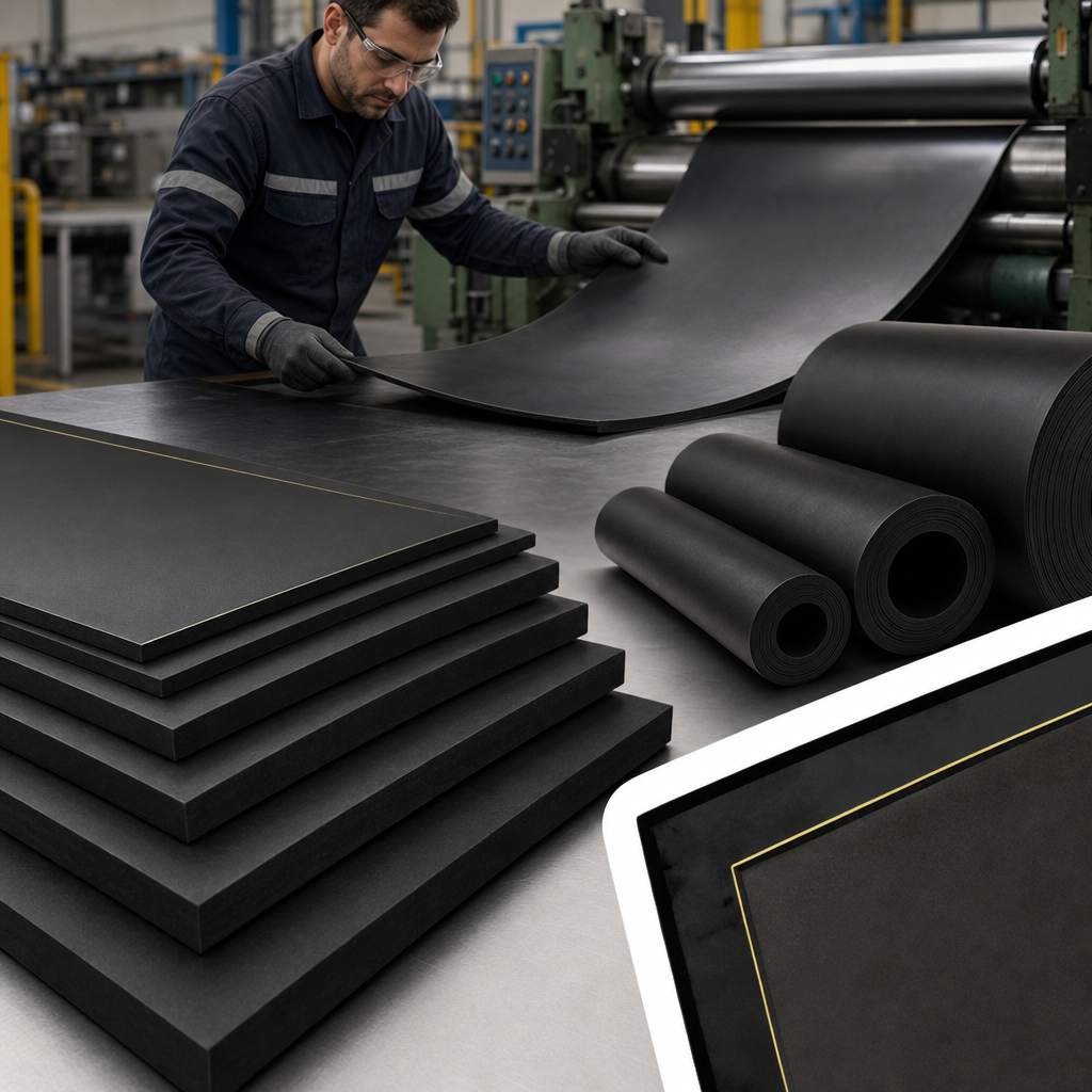 Rubber Sheet Materials in Various Thicknesses for Industrial Use