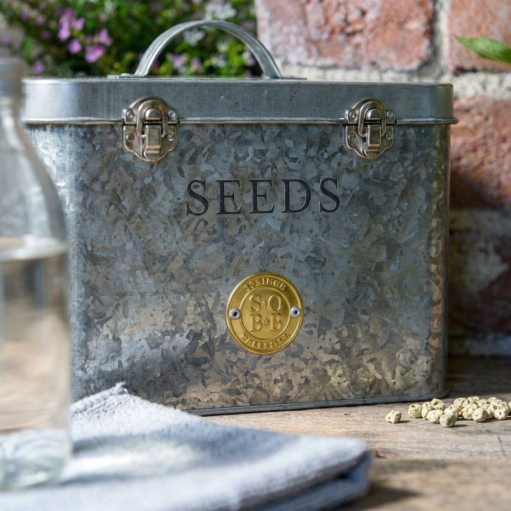 Galvanized Seed Organiser with Metal Handle (view 2)