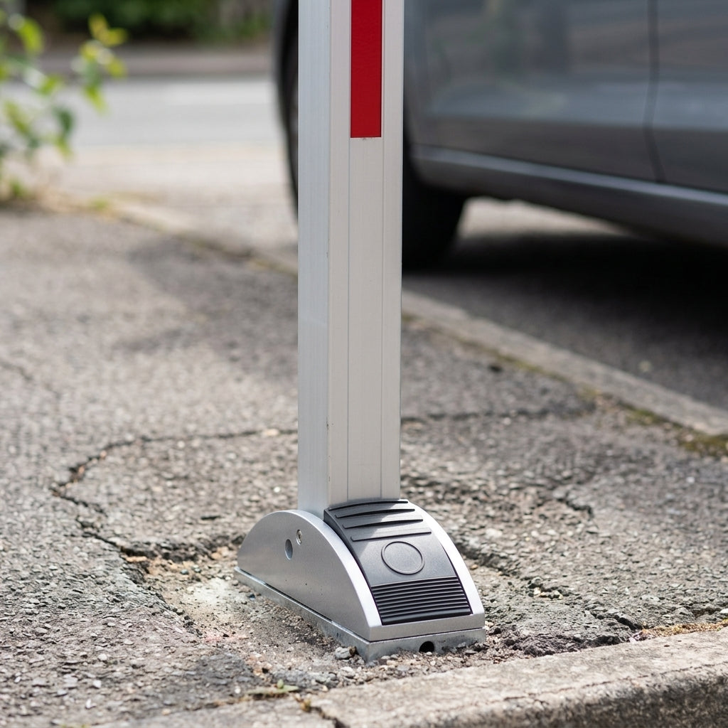 950mm Semi-Automatic Drop Down Security Post Aluminium (view 2)