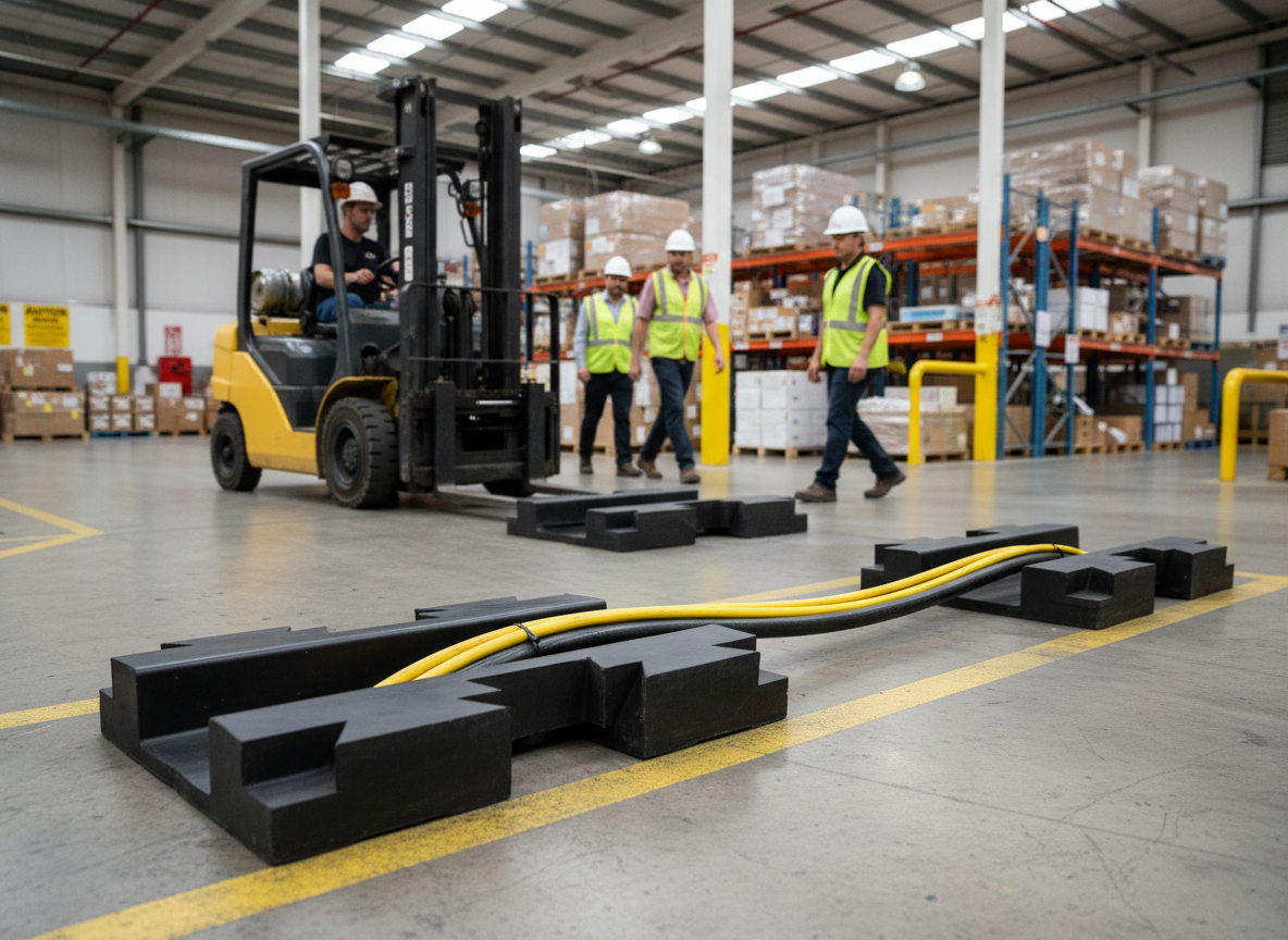 Premium Heavy Duty Hose and Cable Ramp for Modular Systems - 320 x 300 x 135 mm Dimensions
