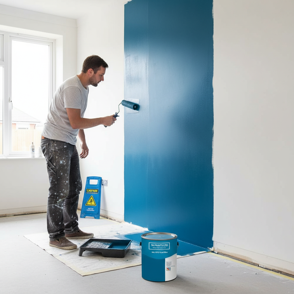 High-Performance Universal PU Enamel Paint in Capri Blue - Versatile for Indoor and Outdoor Applications with Exceptional Durability