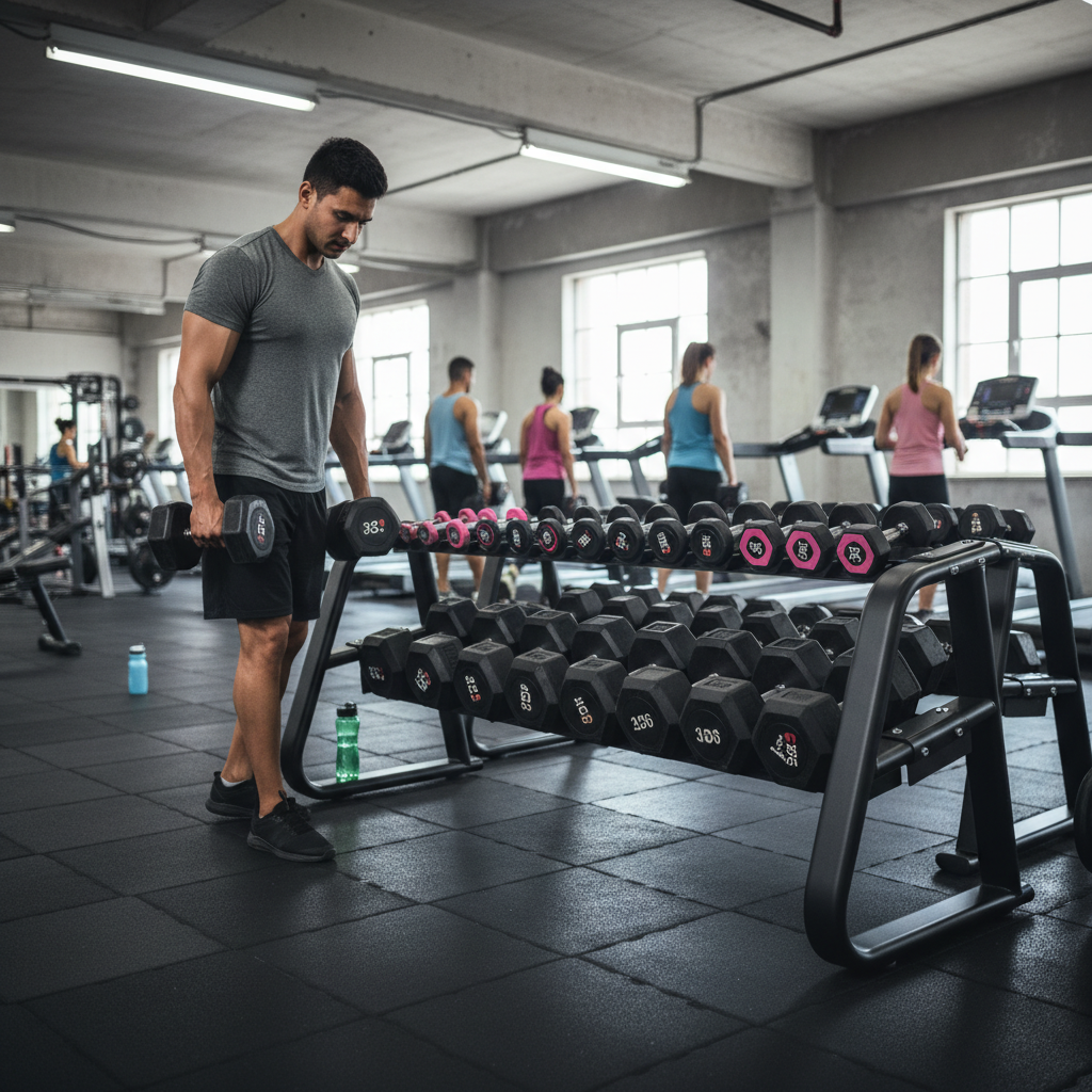 Premium Commercial Two Tier Dumbbell Rack for 500kg Storage - Heavy Duty Design with Sturdy Construction and Dimensions of 250cm x 65cm x 90cm