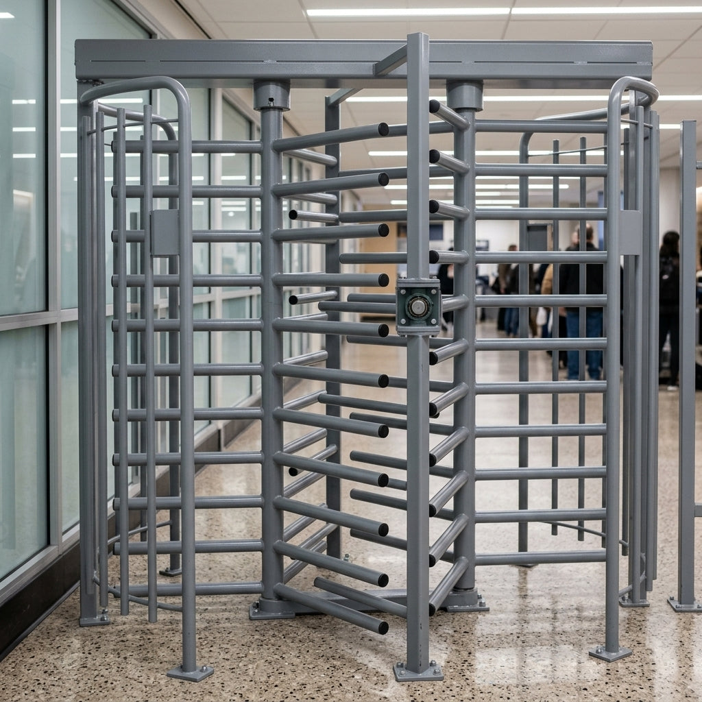 Double Full Height Pedestrian Turnstile, 120° Configuration (view 2)