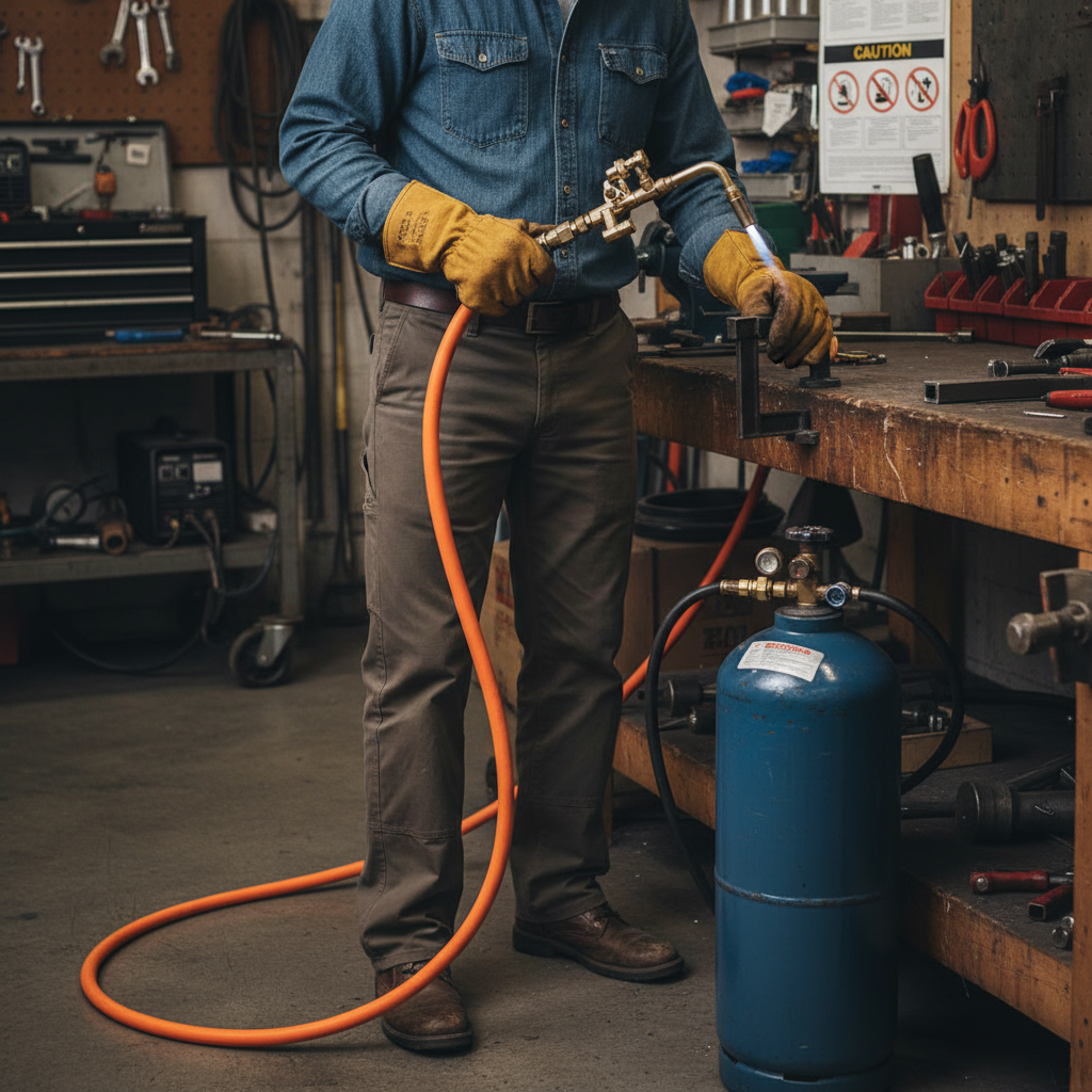 Premium Heavy Duty Gas Welding Hose 20bar Orange Propane/LPG ISO3821 Compliant for High-Performance Applications