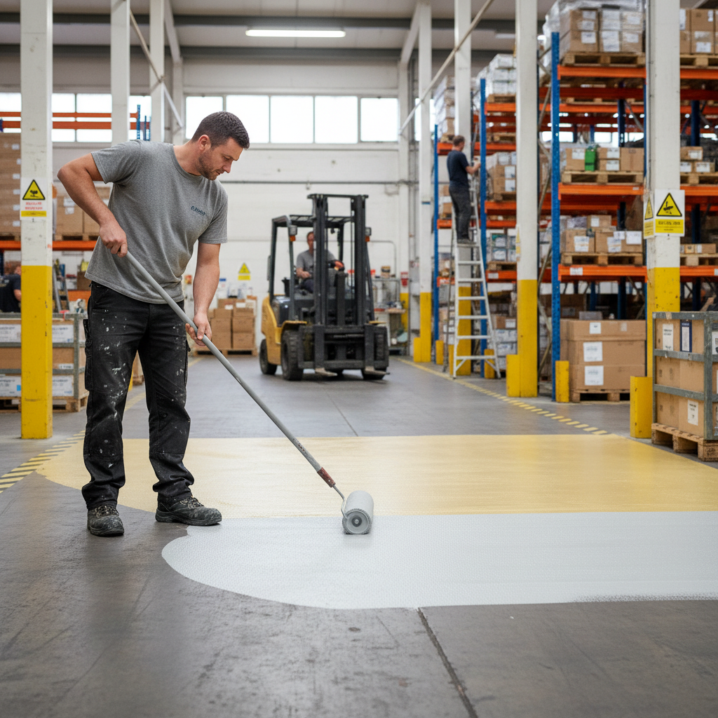 Premium Two Pack Epoxy Non Slip Concrete Floor Paint for Heavy Traffic Areas with Chemical Resistance