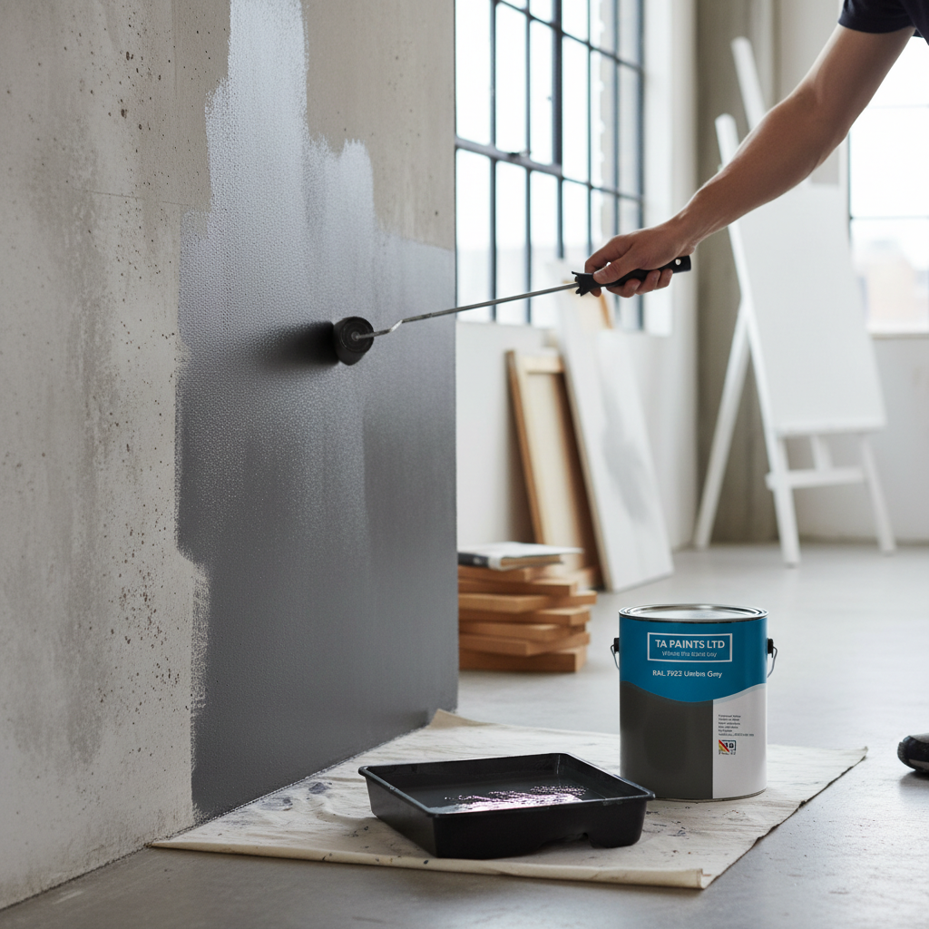High-Performance Universal PU Enamel Umbra Grey Paint for Indoor and Outdoor Use - Quick-Drying, Smooth Finish in Multiple Sizes