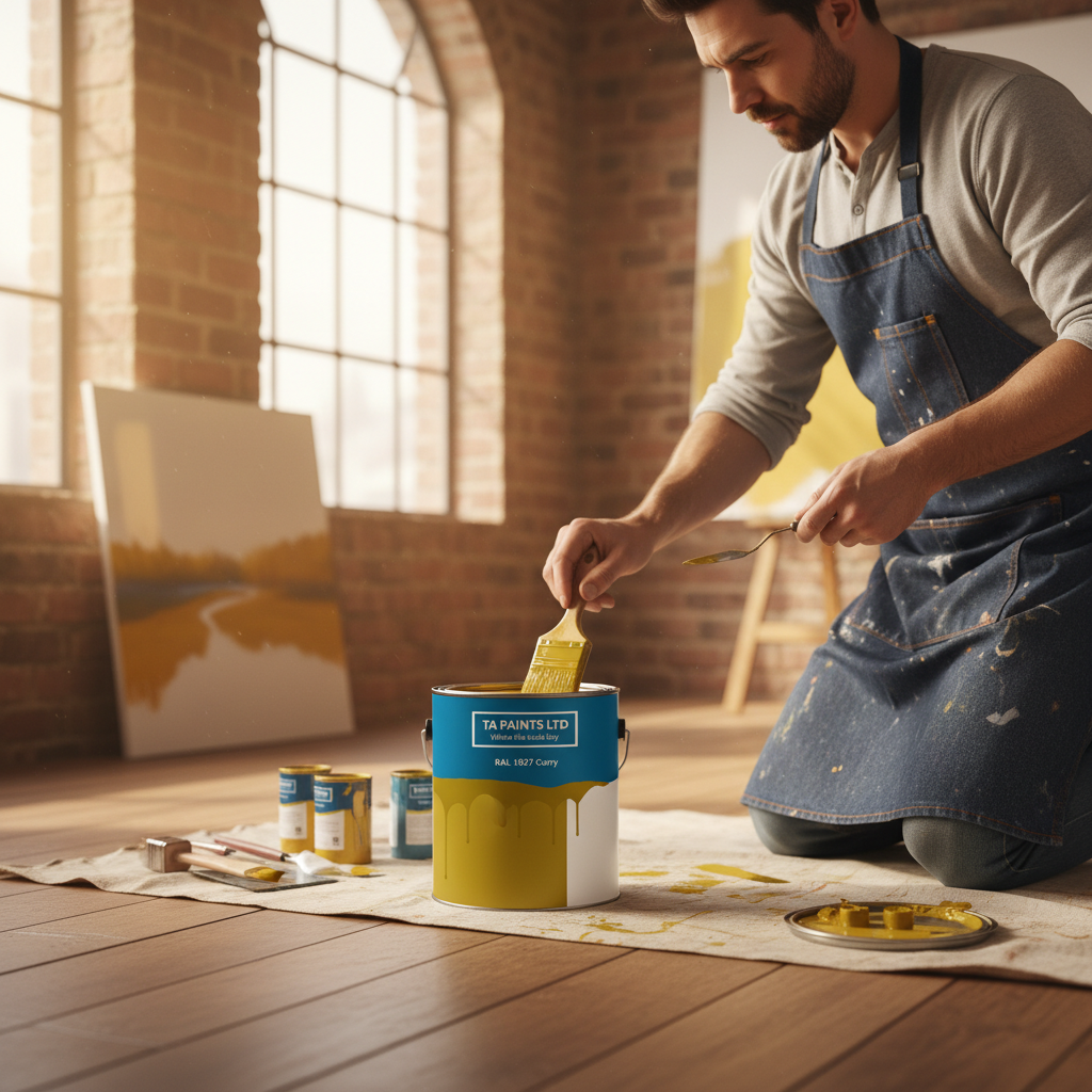 Premium RAL 1027 Curry Paint - Warm, Earthy Tone for Sophisticated Commercial Spaces