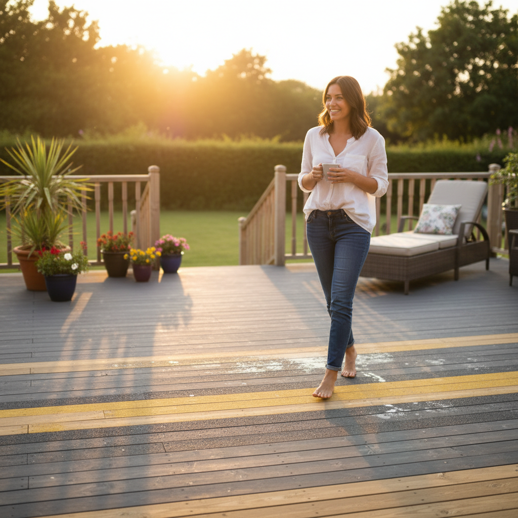 Premium High-Performance Anti-Slip Decking Paint for Wood, Fiberglass, and Metal Surfaces - Durable and Weather-Resistant Finish