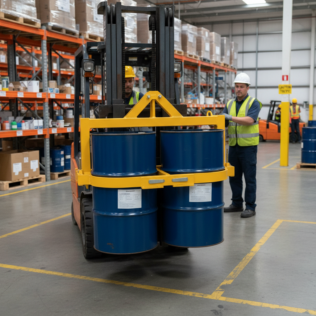 Forklift Drum Clamp - DCD2 ||For 2 drums