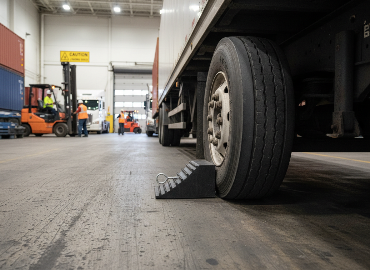 Premium Heavy Duty Vehicle Wheel Chock for Trucks and Cars - 235 x 160 x 140 mm, 44 Tonnes Load Capacity