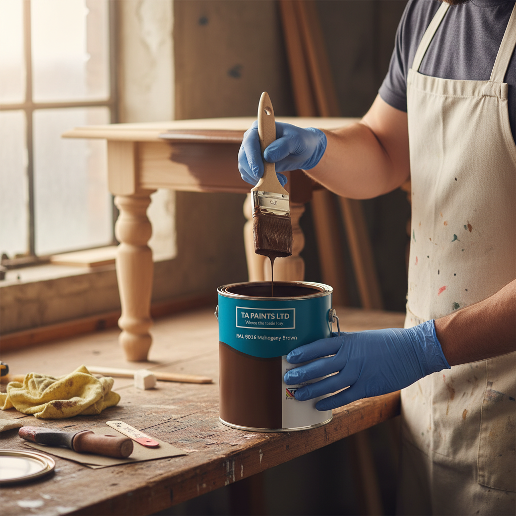Premium Universal PU Enamel Mahogany Brown Paint for Indoor and Outdoor Use - Quick-Drying Options Available