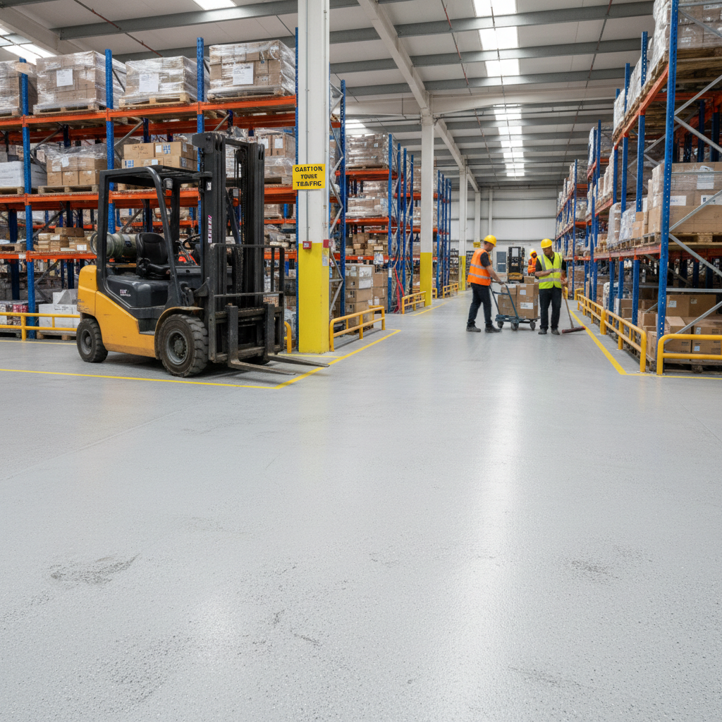 Professional Non-Slip Two Pack Epoxy Floor Paint with Textured Finish for Heavy Duty Use on Concrete Surfaces
