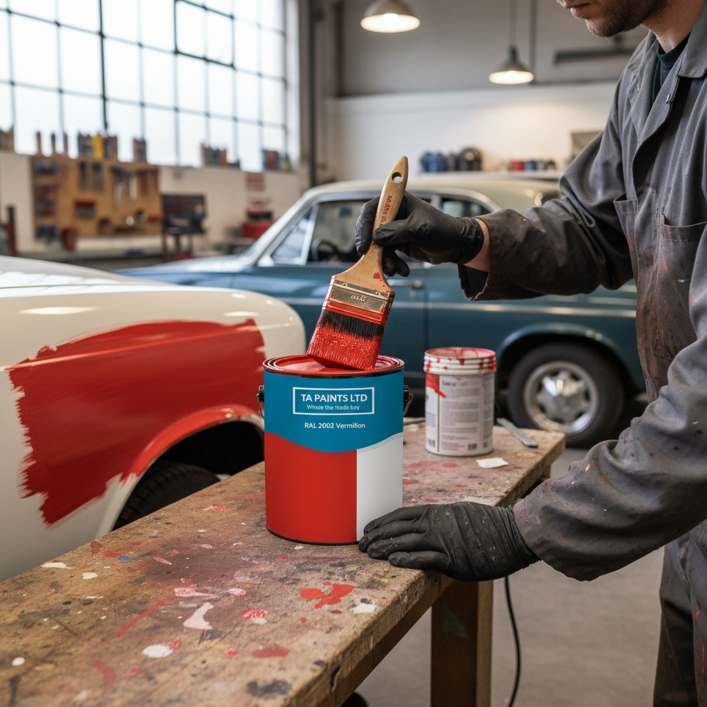 Premium RAL 2002 Vermilion Paint - High-Visibility Color for Commercial Spaces - High-Quality Professional Grade for Industrial and Commercial Appl...