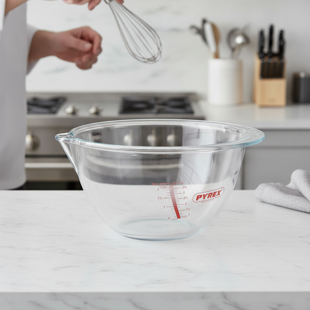 Glass Mixing Bowl 4.2L for Food Preparation