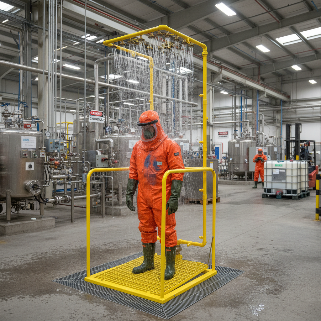Decontamination Shower - EDS || 14 Nozzle, Self-Drain