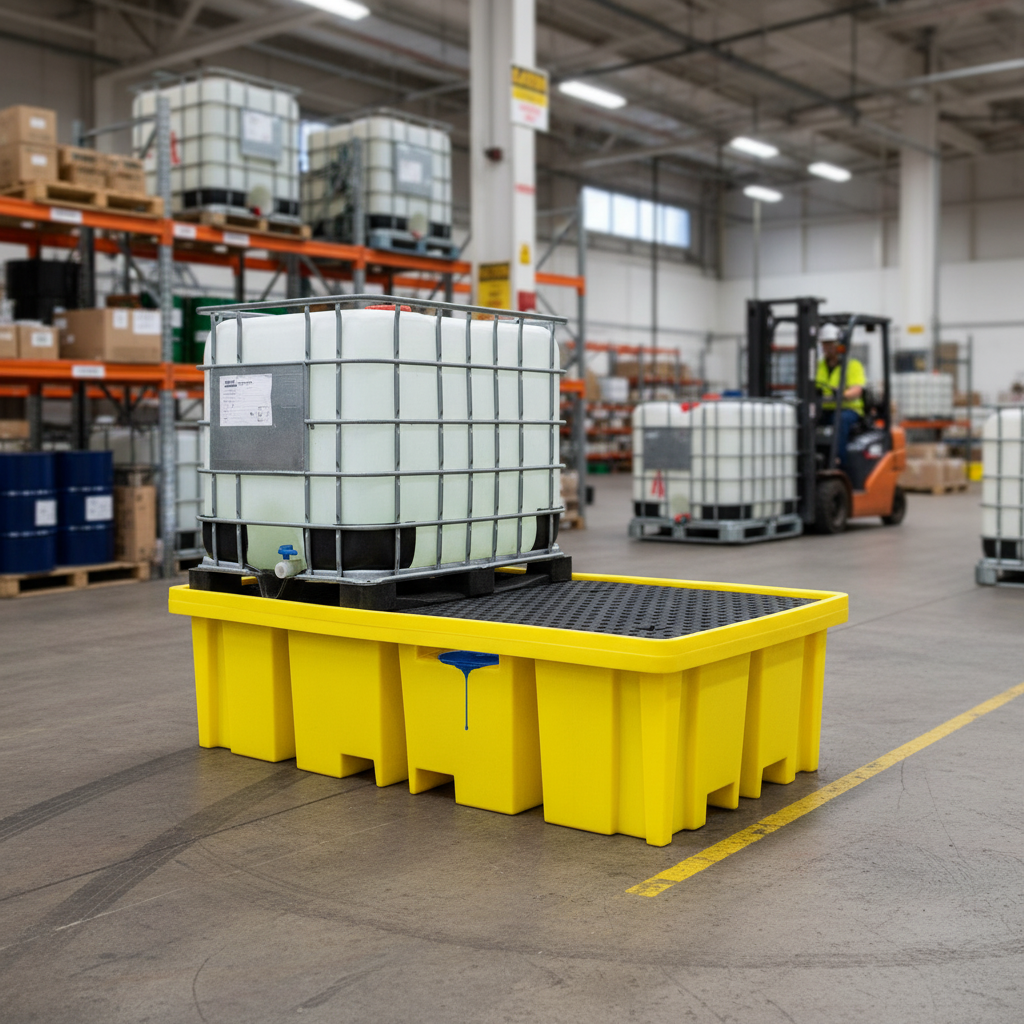 Double IBC Spill Pallet With 4-Way Forklift Entry - BB2FW ||1150ltr Sump Capacity