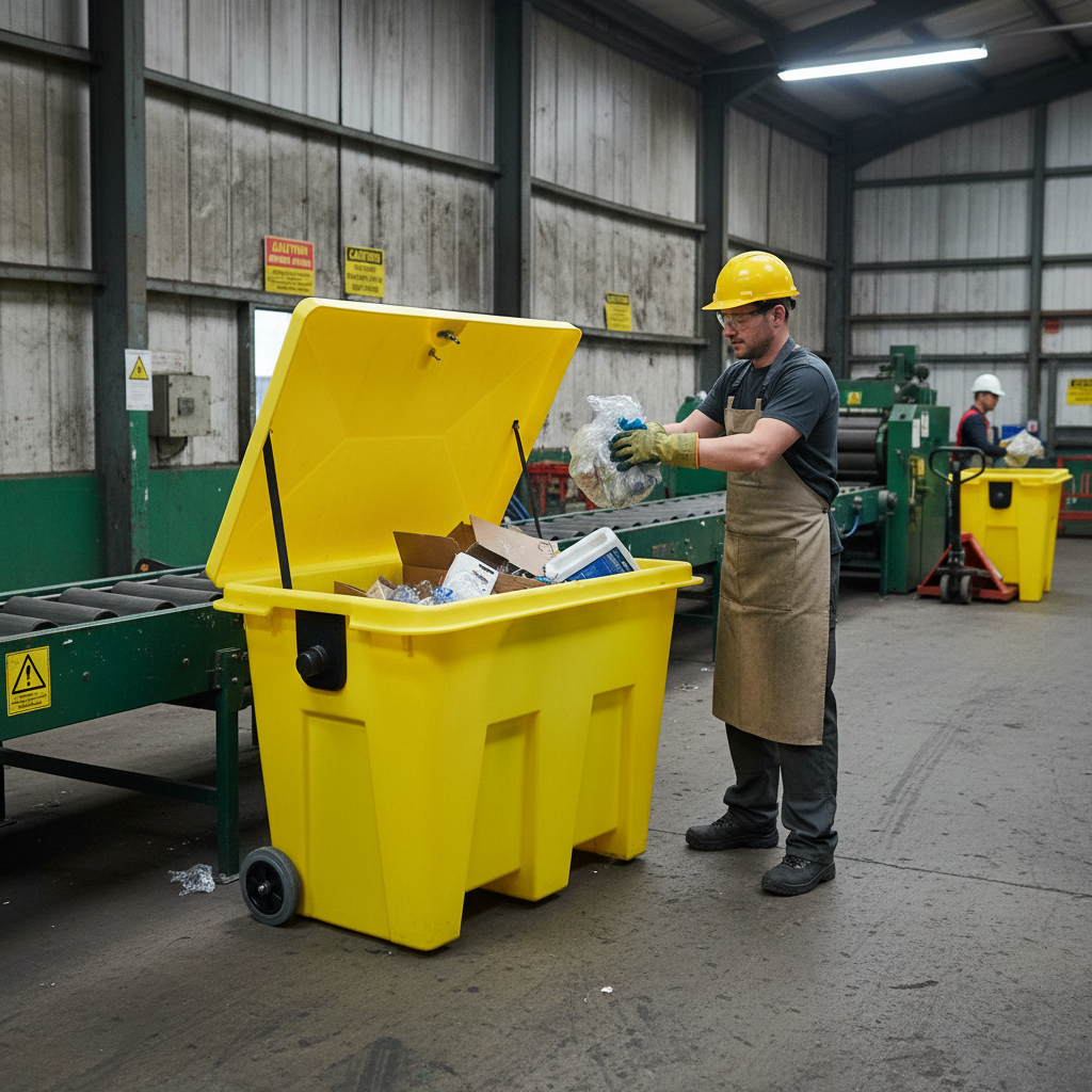 350ltr Wheeled Storage Bin on Castors - PSB1W ||L1265 x W855 x H910mm