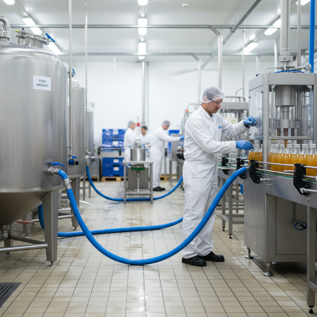 Premium 6 Bar Food and Drink Hose Assembly - Flexible NR Rubber with FDA Approval for Beverage Transfer
