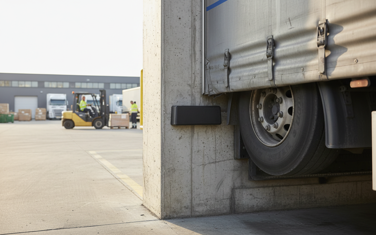 Premium Heavy Duty Rubber HGV Bumper for Light and Heavy Goods Vehicles - Durable Impact Protection 250 x 80 x 90 mm