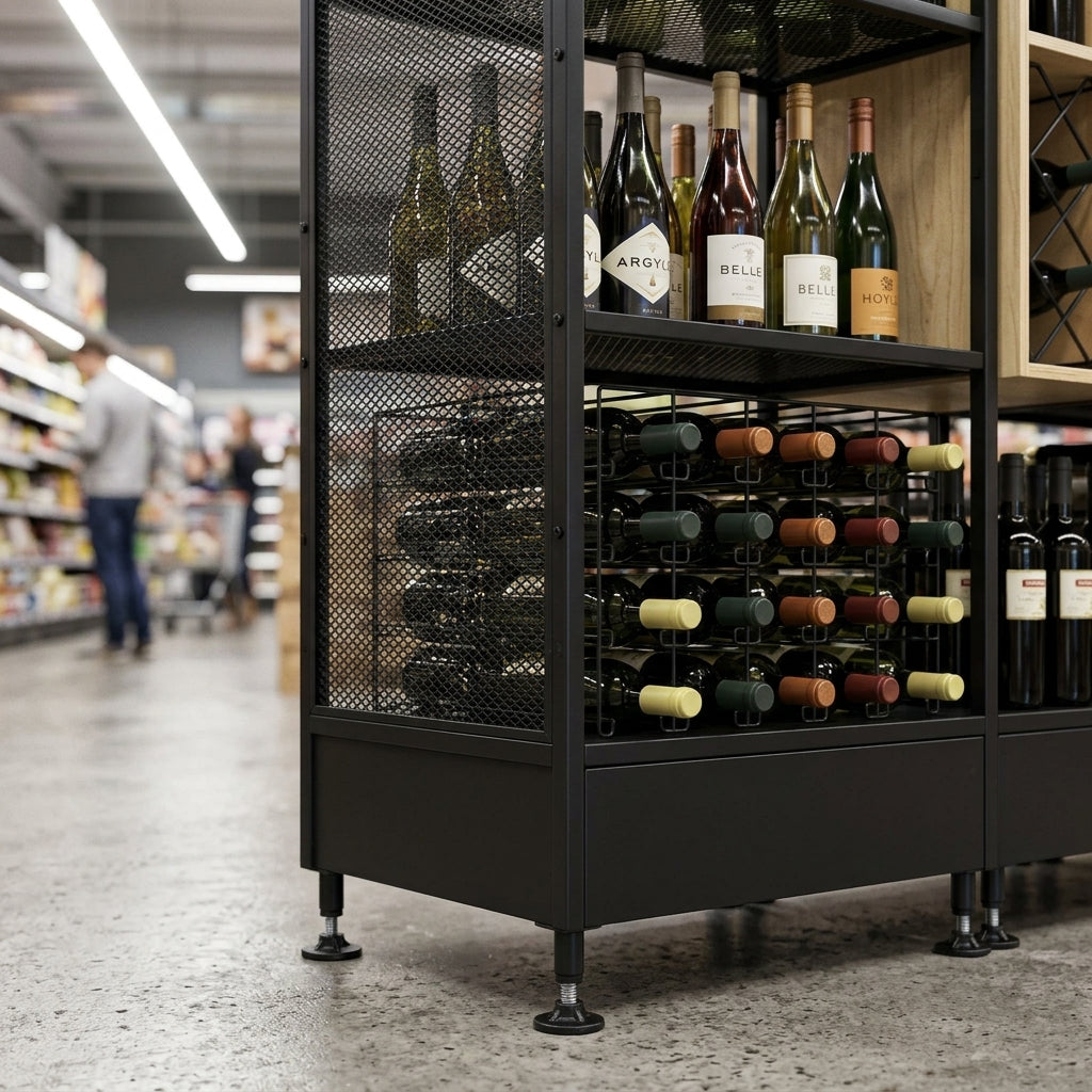 1940 × 1888mm Three-Tier Retail Beverage Display Unit (view 2)