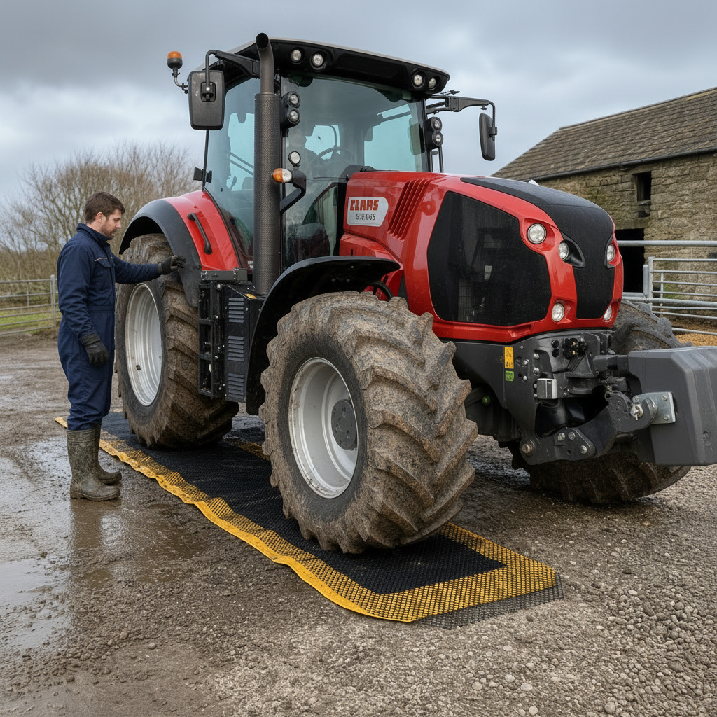 Disinfectant Tractor Mats 1m x 6m for Biosecurity Applications (Pack of 2)