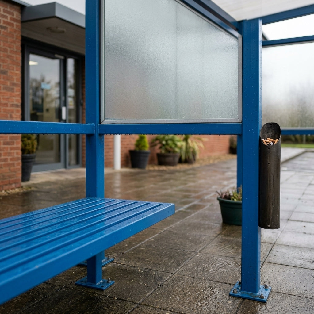 Smoking Shelter Eco – modular outdoor workplace design (view 2)
