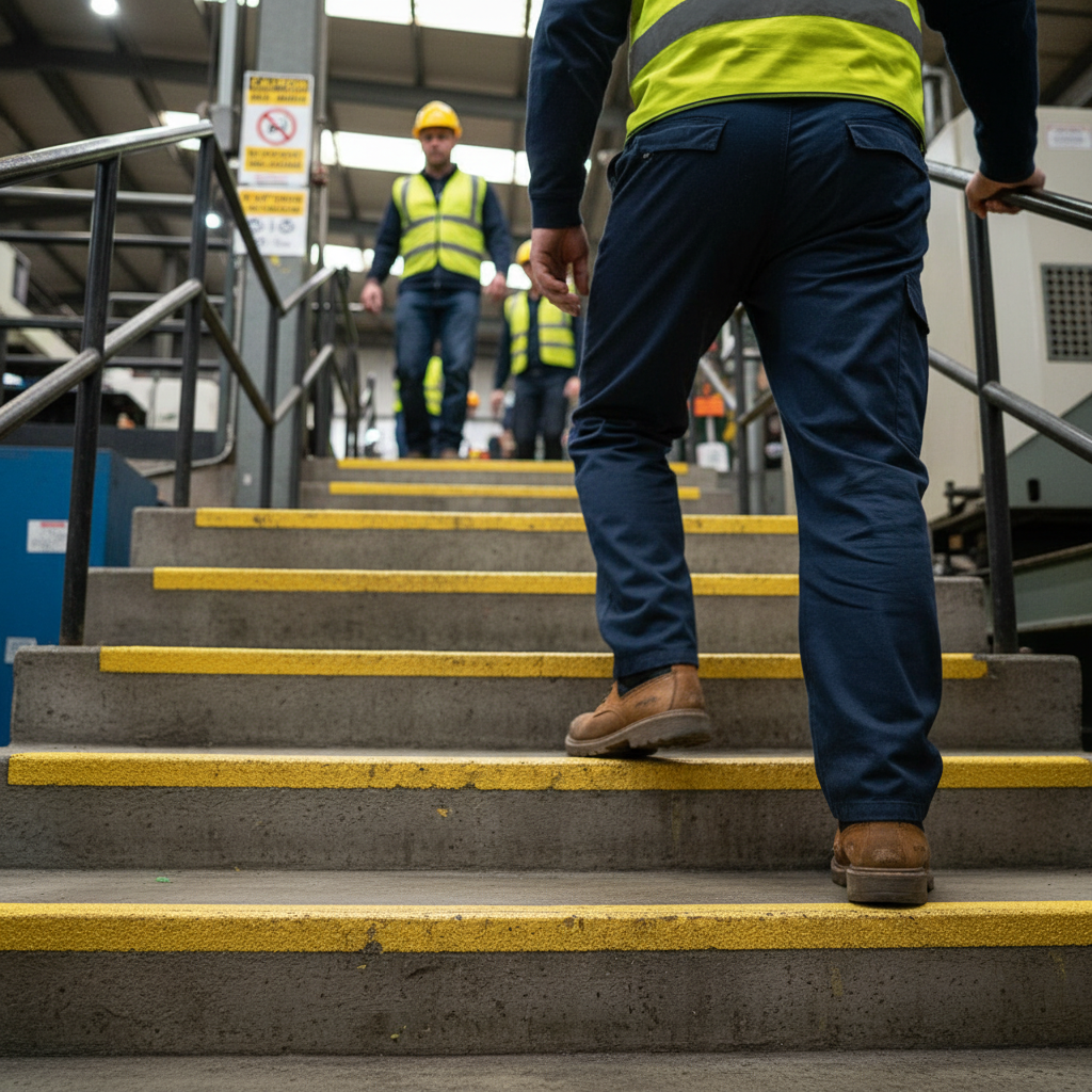 Premium Heavy Duty GRP Stair Nosings - Non-Slip Safety Tread with Anti-Slip Surface for Step Edge Protection