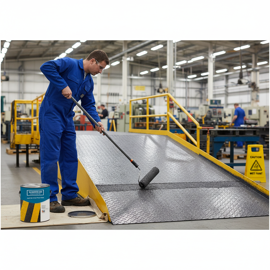 Premium Anti-Slip Metal Floor Paint - Durable, Weather-Resistant, Easy Application for Home and Industrial Use