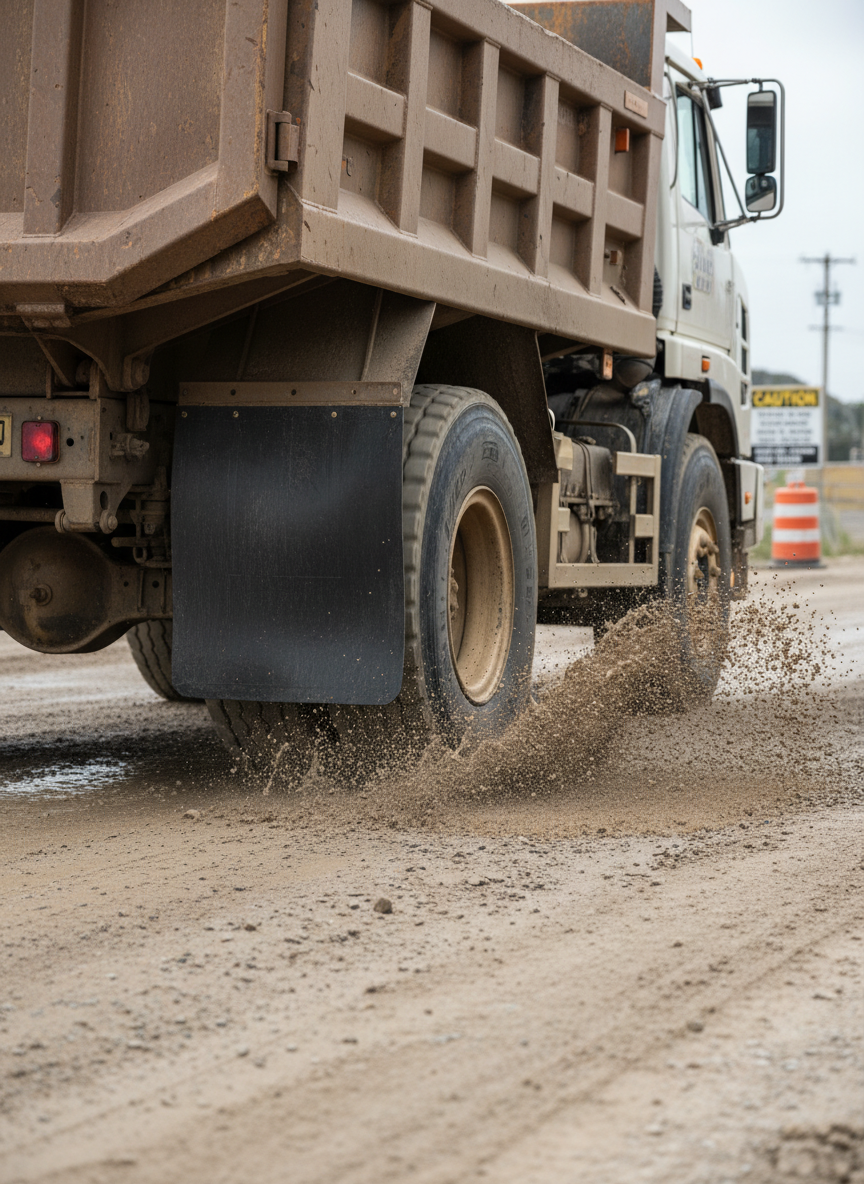 Premium Durable Mud Flap 610 x 914 mm - Flexible Rubber with Custom Print Area - High-Quality Professional Grade for Industrial and Commercial Appl...