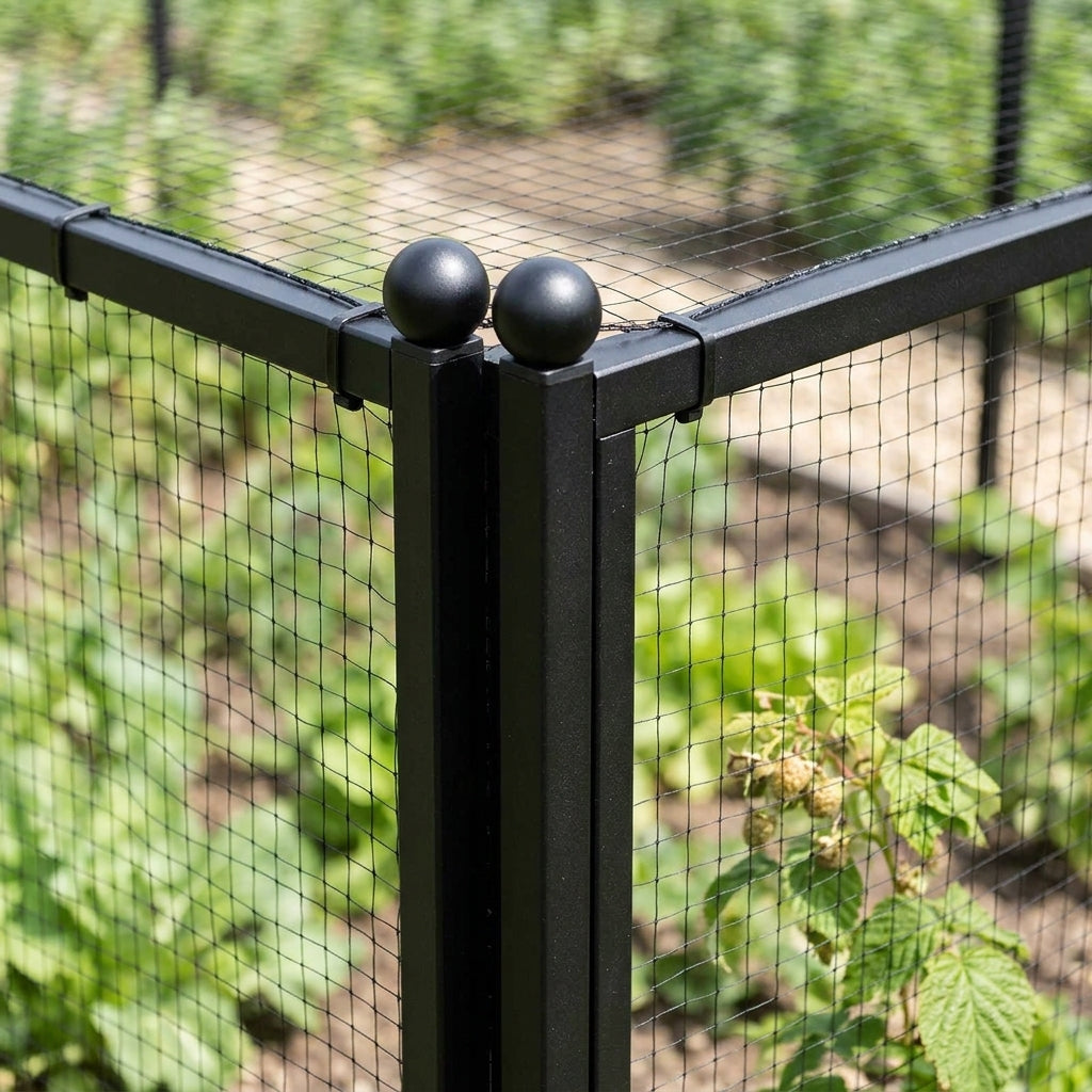 25mm Square Steel Plant Stakes - Matt Black - 2 Pack (view 2)