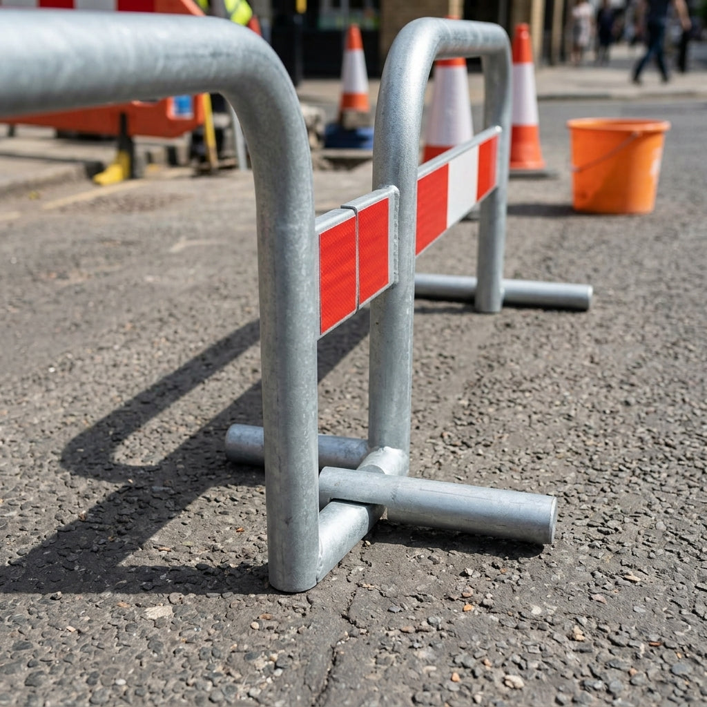 48mm Galvanised Steel Hoop Barrier, 500–2000mm wide (view 2)