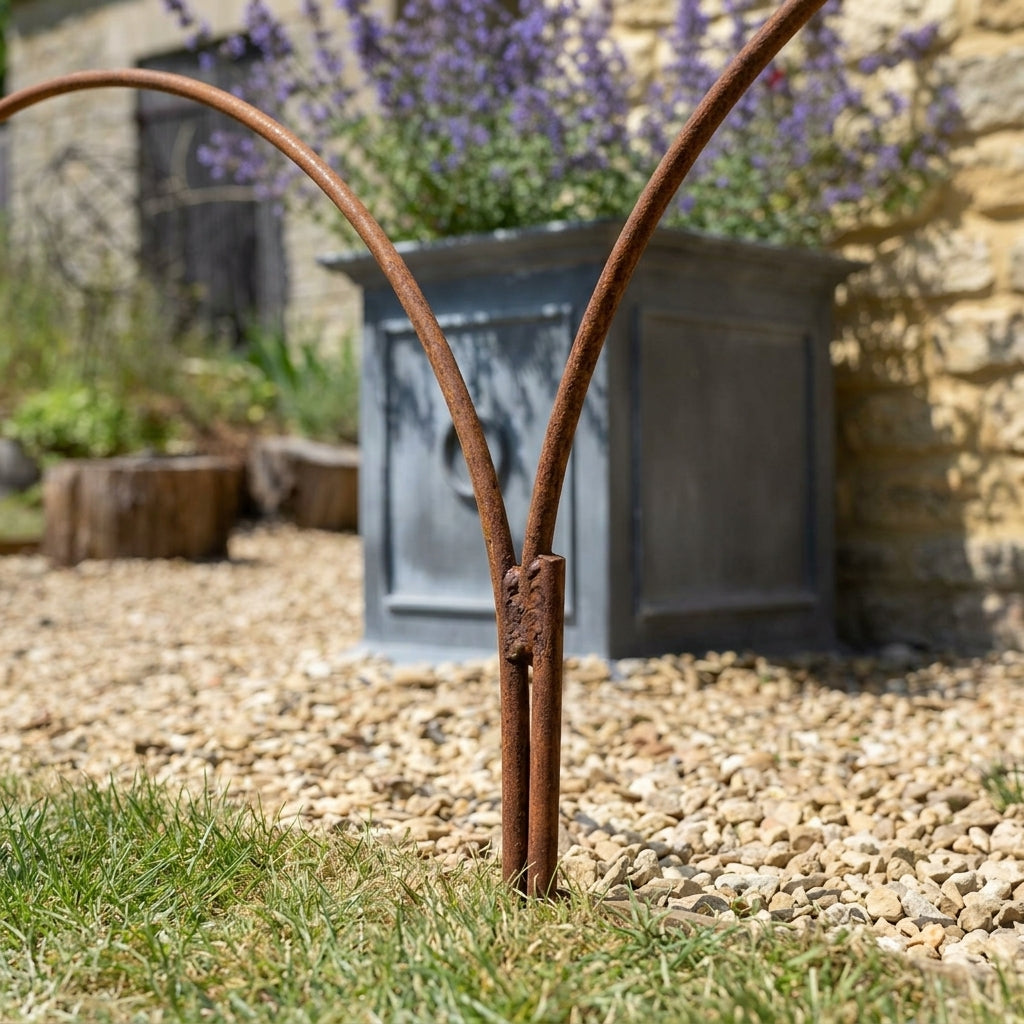 Large Border Hoops Rust Colour for Garden Edges (view 2)