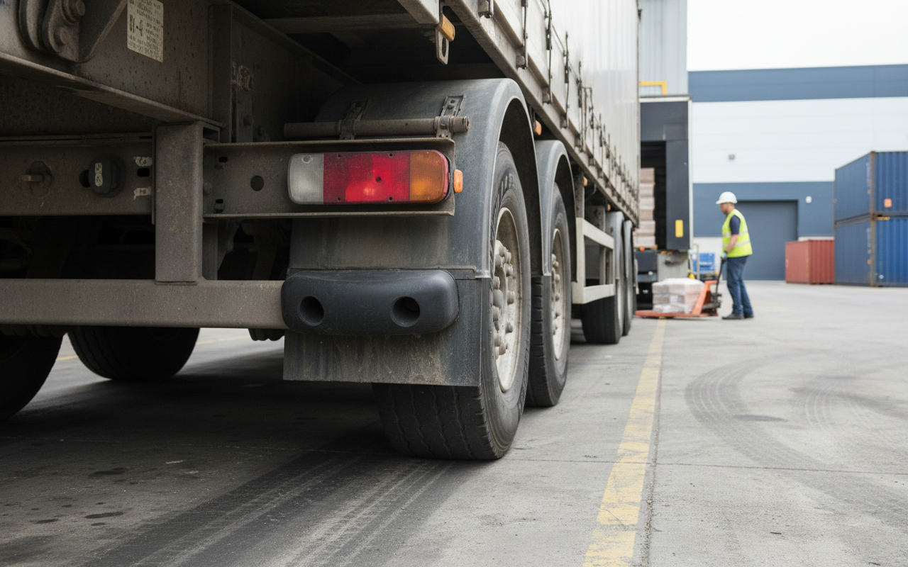 Premium Rubber HGV Bumper for Light and Heavy Commercial Vehicles - 127 x 41 x 43 mm with Impact Resistance