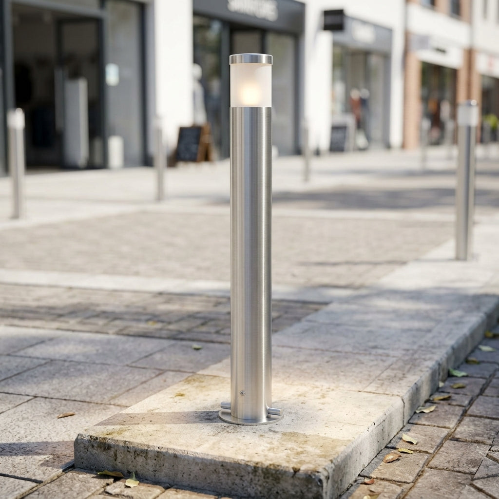 Stainless Steel Illuminated Bollard with 19W LED Corn Lamp (view 2)