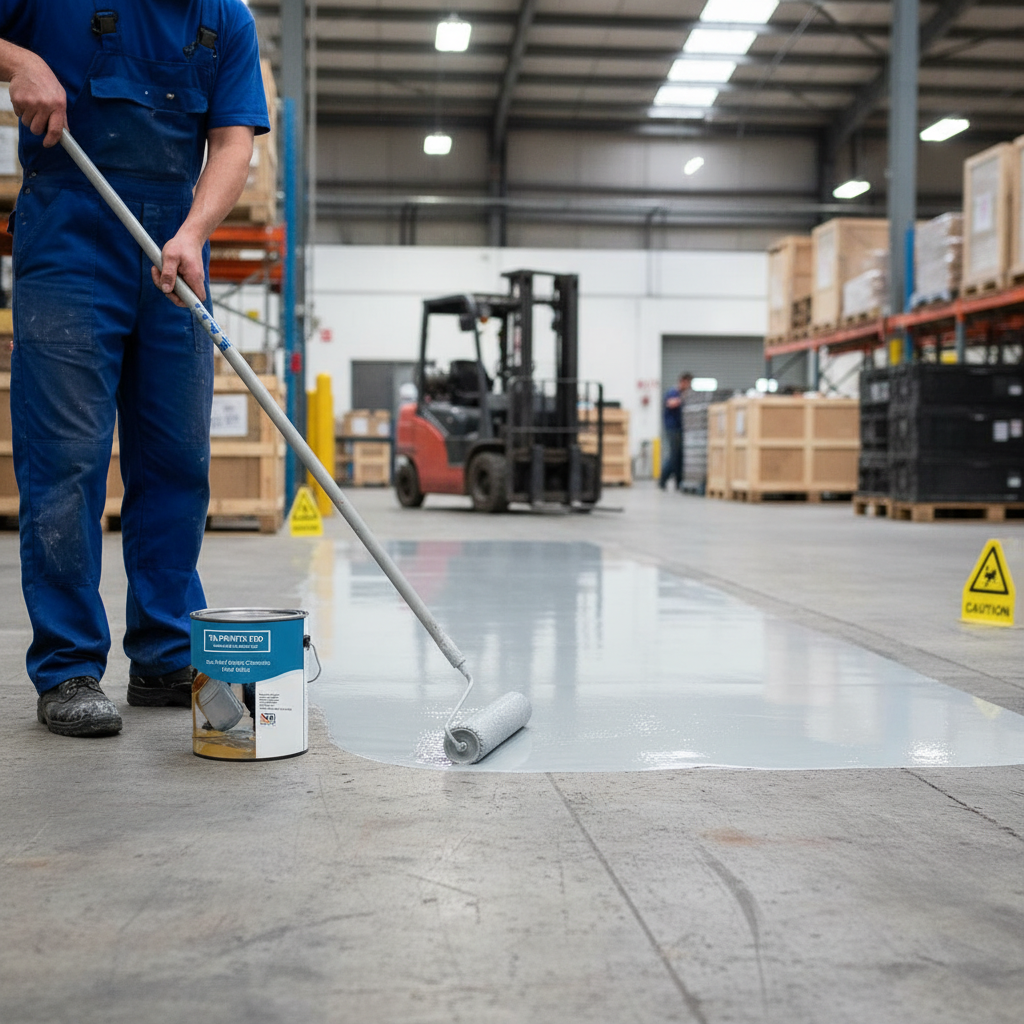 Premium Two Pack Epoxy Concrete Floor Paint - High-Gloss Durable Finish for Heavy Traffic Areas