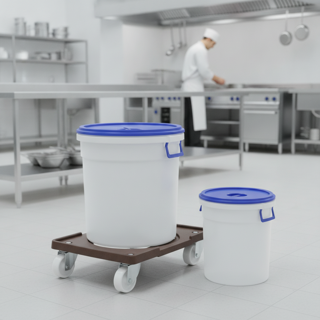 Polypropylene Trolley for 20L & 40L Containers in Commercial Kitchens